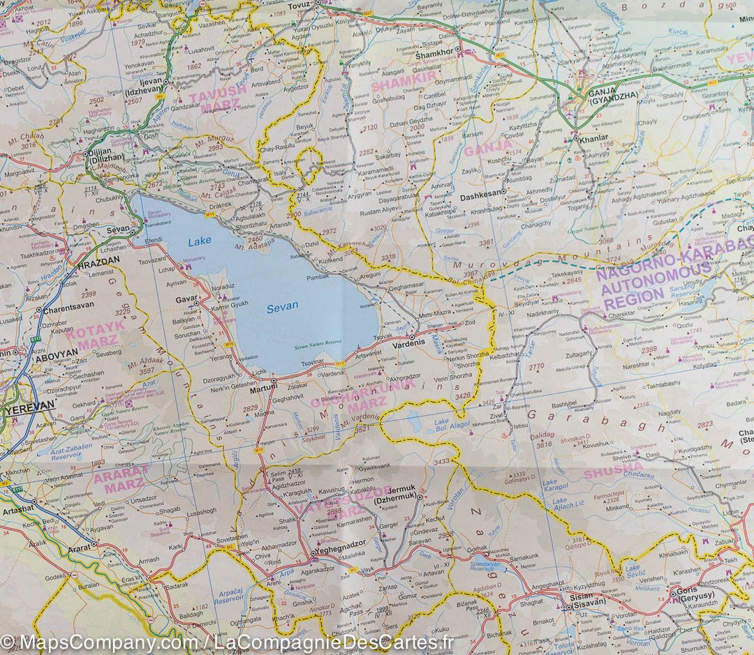 Carte de voyage - Arménie & Azerbaijan | ITM carte pliée ITM 