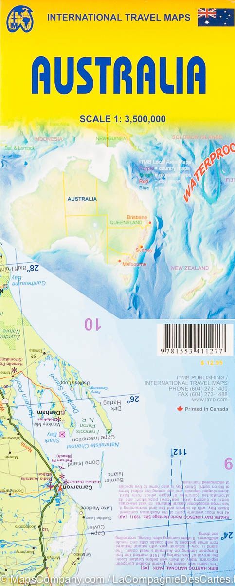 Carte de voyage - Australie | ITM carte pliée ITM 