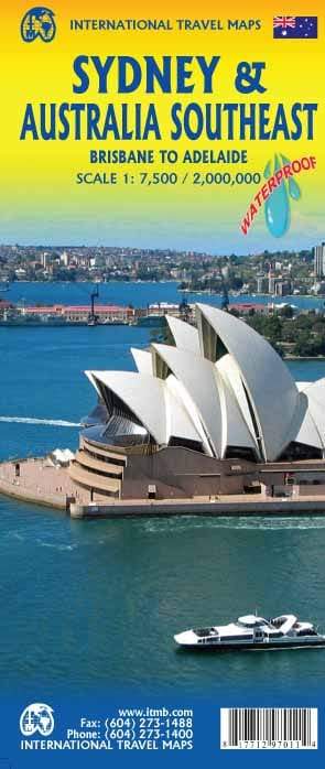 Plan de Sydney & Carte du sud-est de l'Australie | ITM - La Compagnie des Cartes