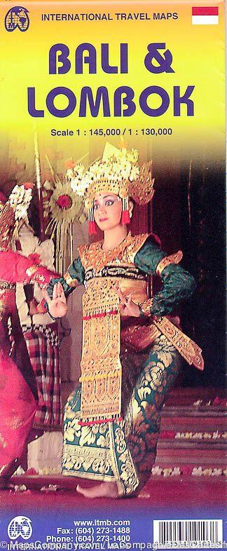 Carte de voyage - Bali et Lombok (Indonésie) | ITM carte routière ITM