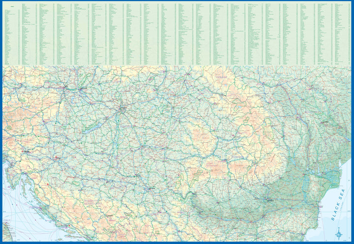 Carte de voyage - Balkans (Routes et chemins de fer) | ITM carte pliée ITM 