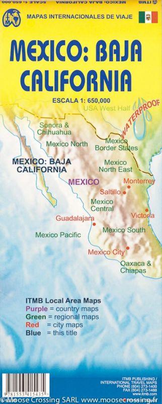 Carte de voyage - Basse Californie (Mexique) | ITM carte routière ITM
