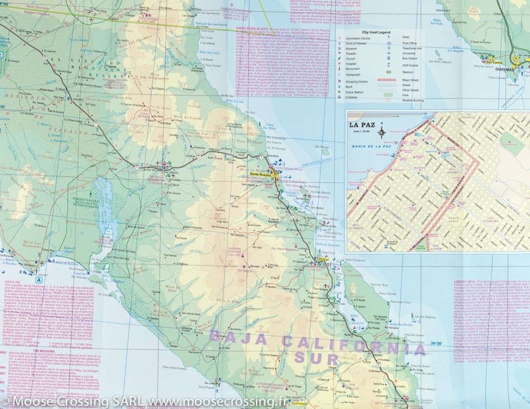 Carte de voyage - Basse Californie (Mexique) | ITM carte routière ITM