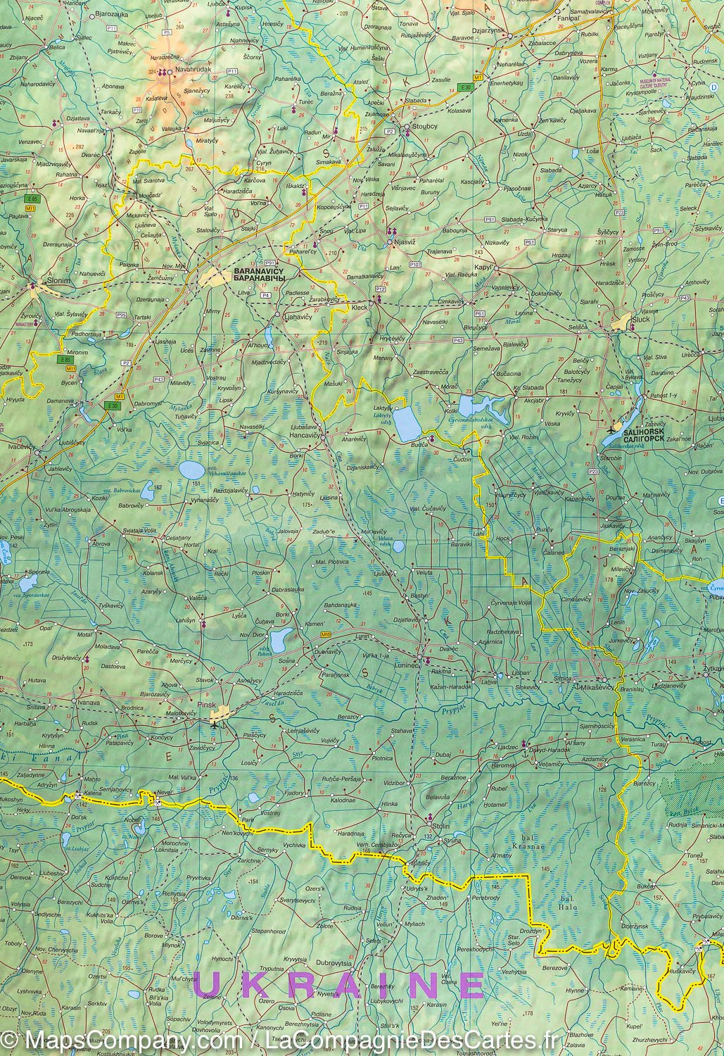 Carte de voyage - Biélorussie | ITM carte routière ITM
