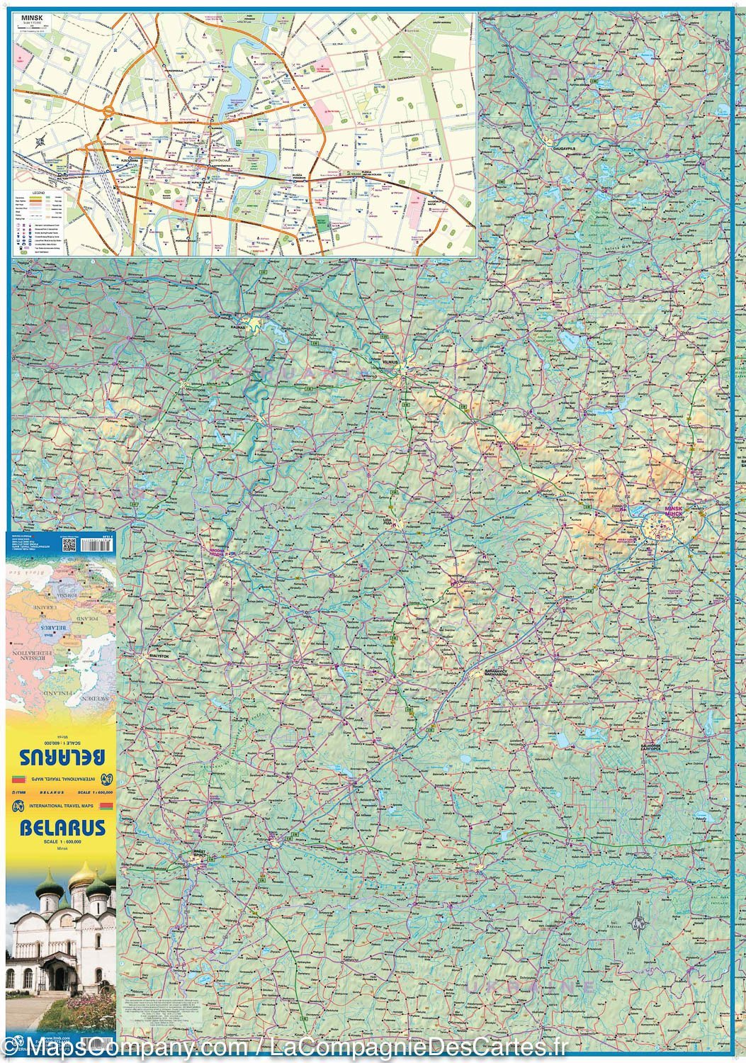 Carte de voyage - Biélorussie | ITM carte routière ITM