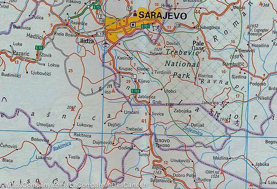 Carte de voyage - Bosnie & Monténégro | ITM carte pliée ITM 