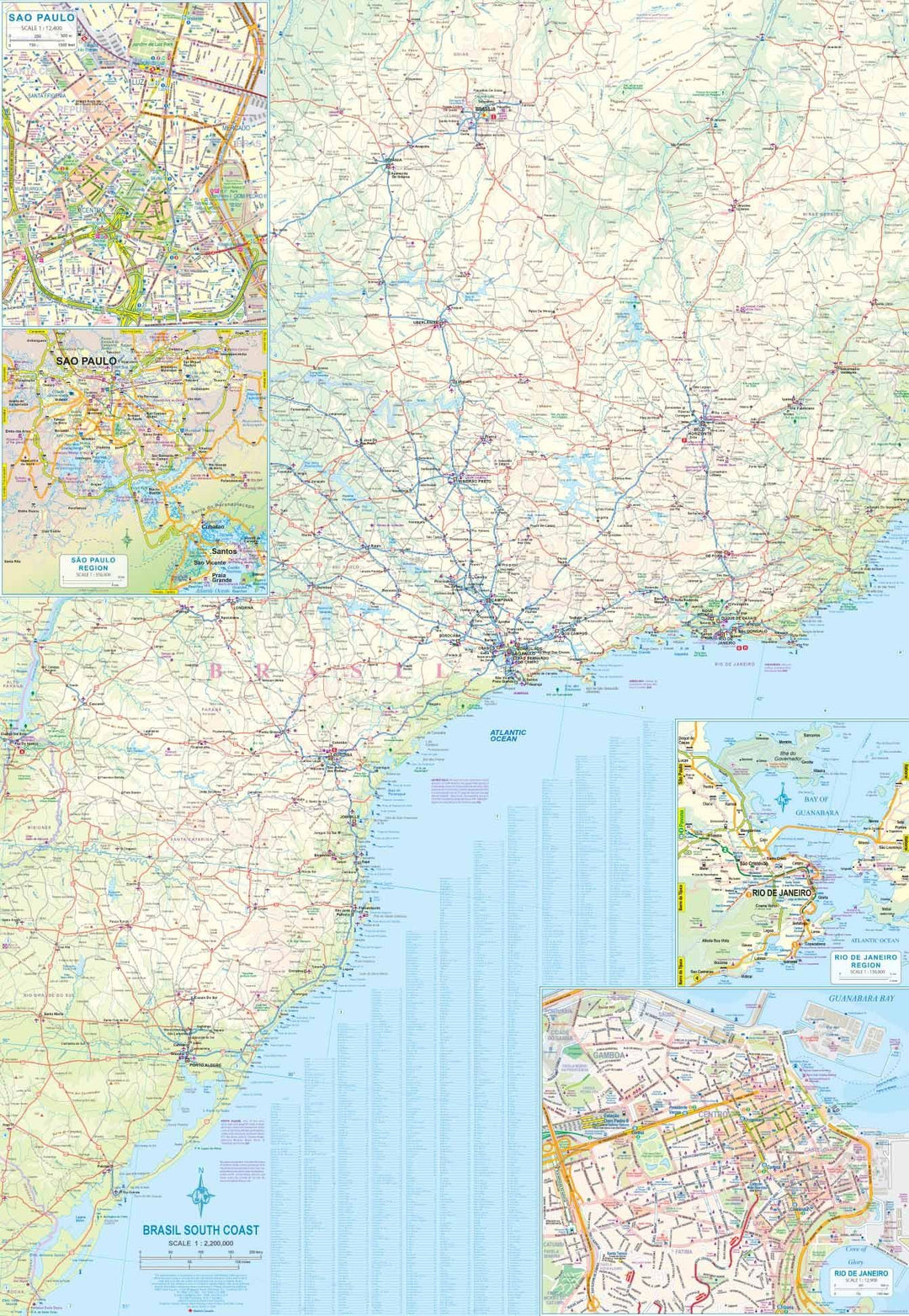 Carte de voyage - Brésil Sud & Côte est | ITM carte pliée ITM 