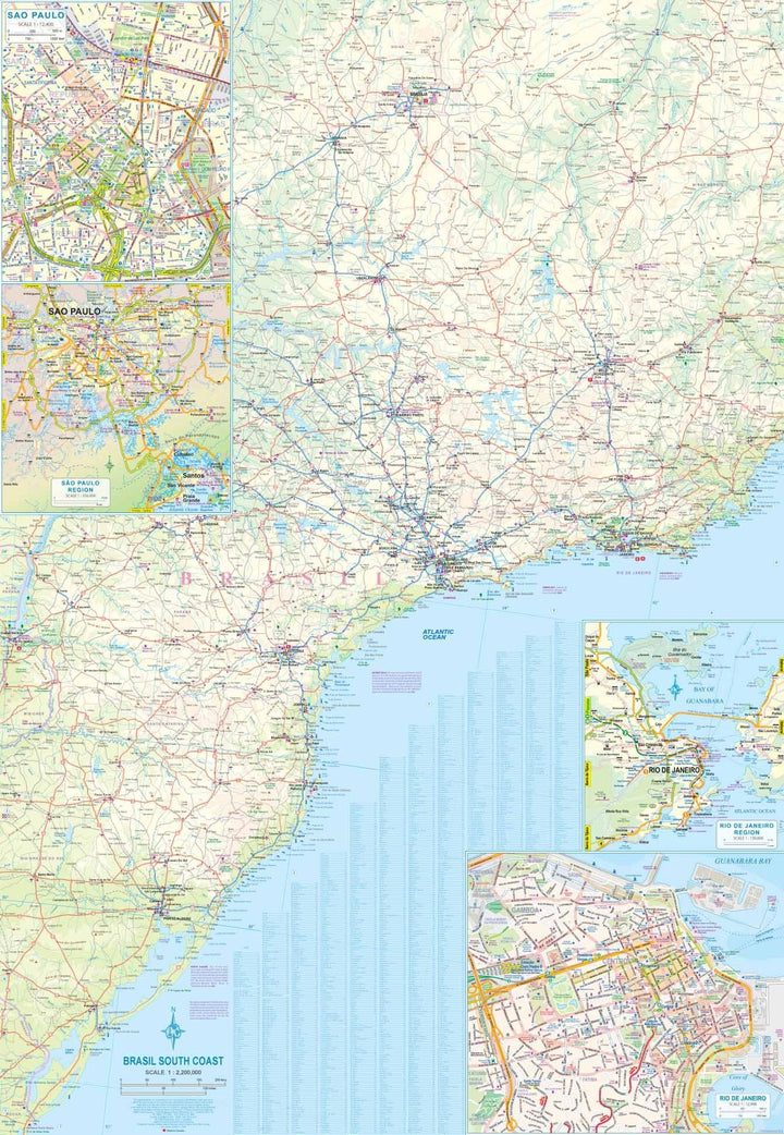 Carte de voyage - Brésil Sud & Côte est | ITM carte pliée ITM 