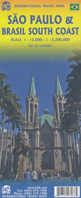 Carte de voyage - Brésil Sud & Plan de Sao Paulo | ITM carte routière ITM