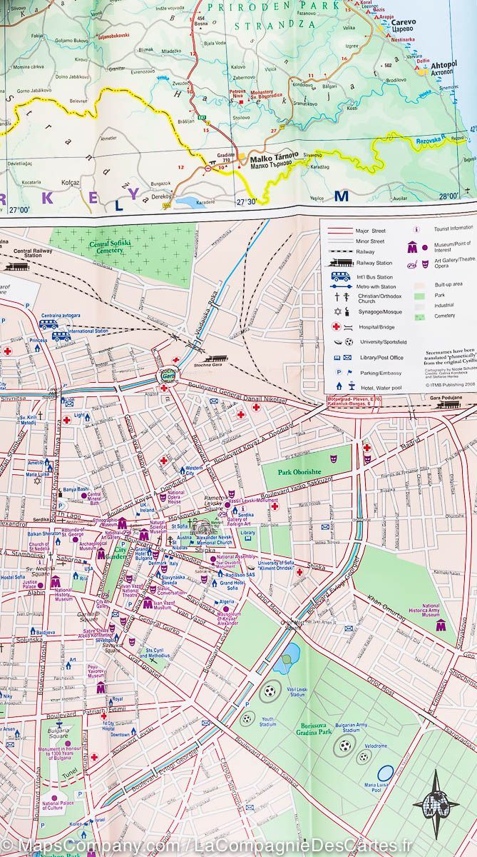Carte de voyage - Bulgarie | ITM carte routière ITM
