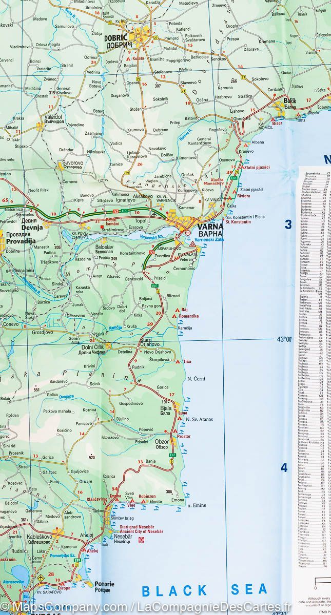 Carte de voyage - Bulgarie | ITM carte routière ITM