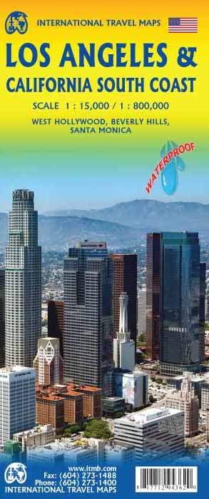 Carte de voyage - Californie, côte sud & Plan de Los Angeles | ITM carte pliée ITM 