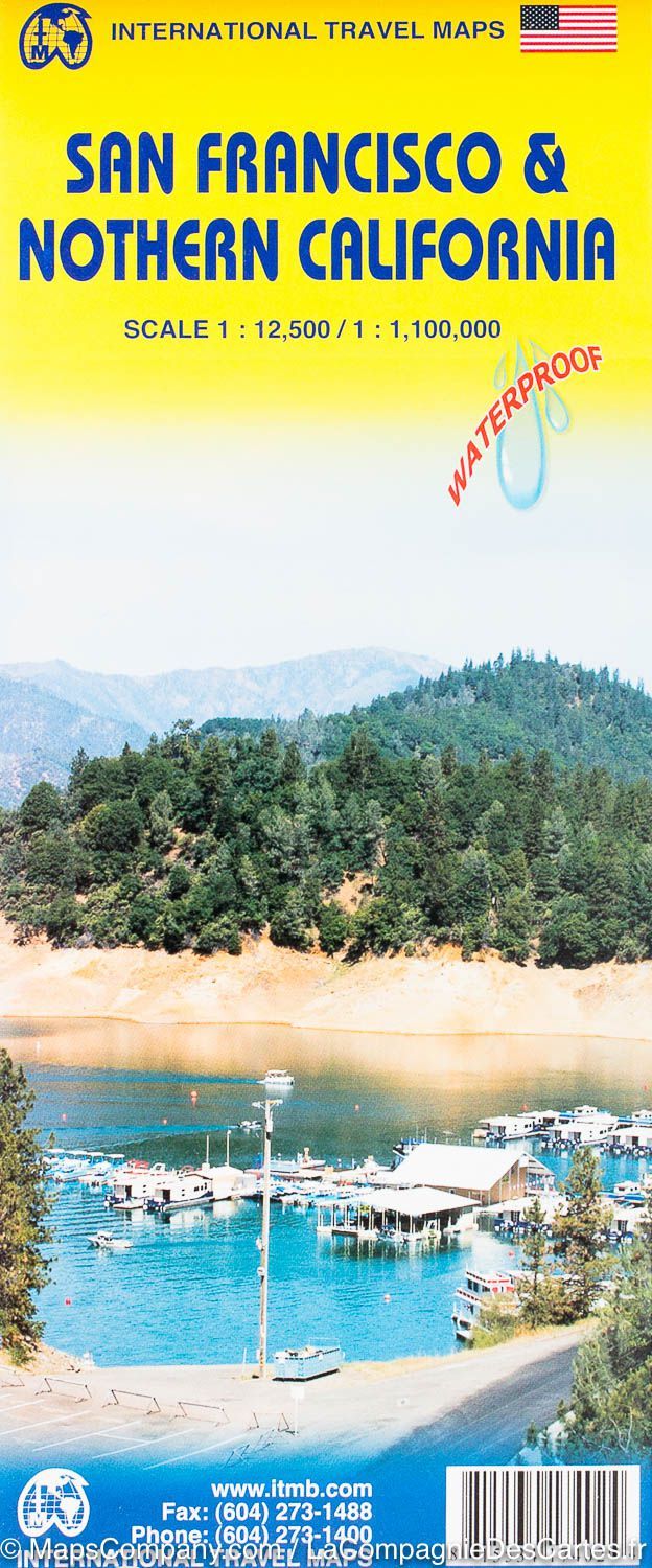 Carte de voyage - Californie Nord & Plan de San Francisco | ITM carte routière ITM