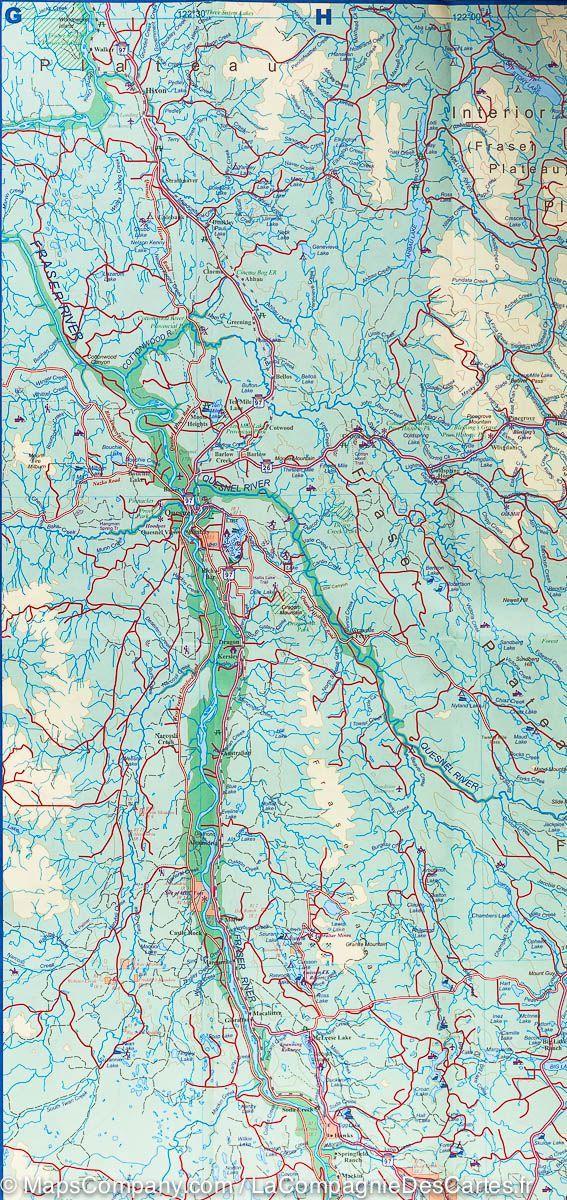 Carte du Cariboo Chilcotin (Canada) | ITM - La Compagnie des Cartes
