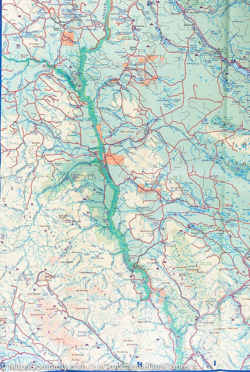 Carte de voyage - Cariboo Chilcotin (Canada) | ITM carte routière ITM