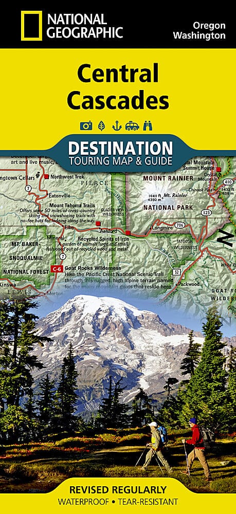 Carte de voyage - Cascades, Central (Oregon, Washington) | National Geographic carte routière National Geographic