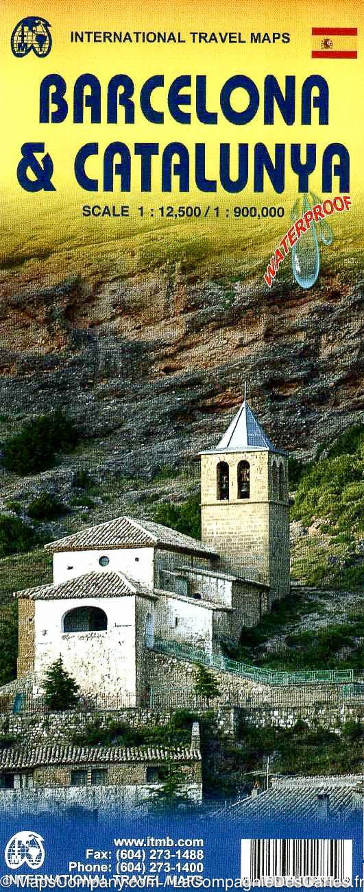 Carte de voyage - Catalogne & Plan de Barcelone | ITM carte routière ITM