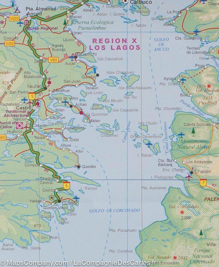 Carte de voyage - Chili | ITM carte routière ITM