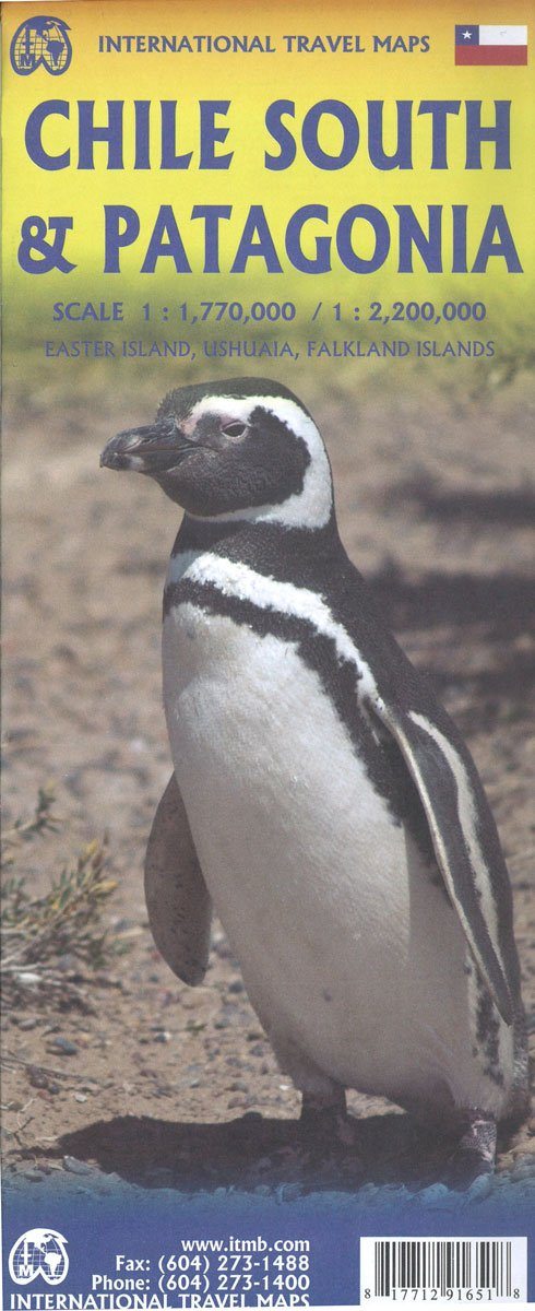 Carte de voyage - Chili Sud & Patagonie Sud | ITM carte routière ITM