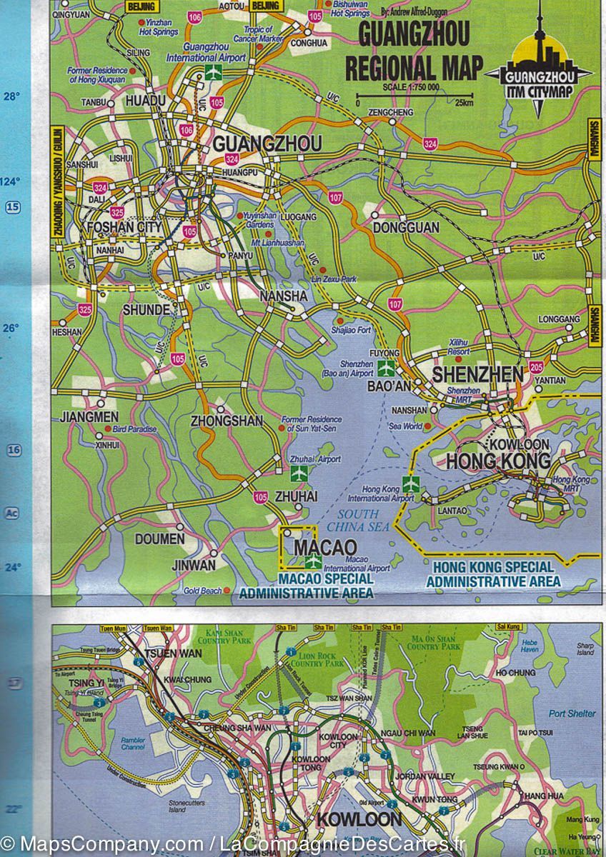 Carte de voyage - Chine Est | ITM carte routière ITM