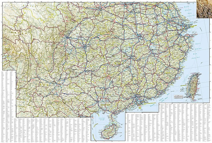 Carte de voyage de l'est de la Chine | National Geographic - La Compagnie des Cartes