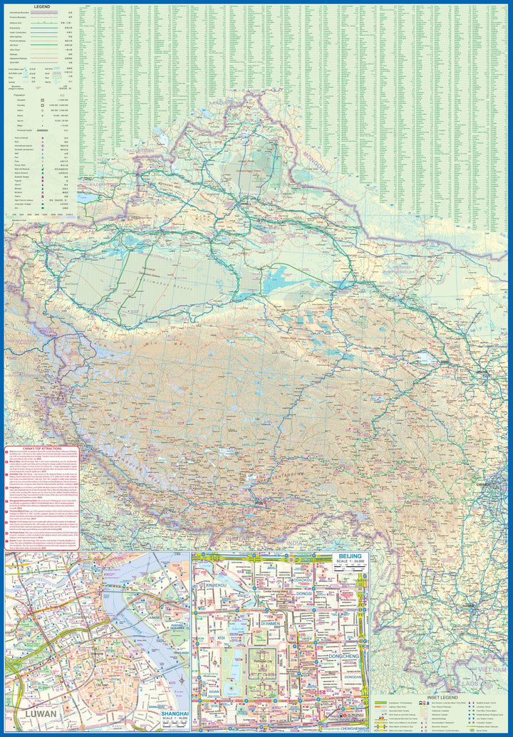 Carte de voyage - Chine | ITM carte pliée ITM 