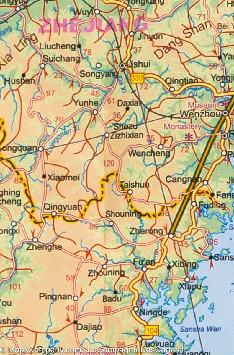 Carte de voyage - Chine | ITM carte routière ITM