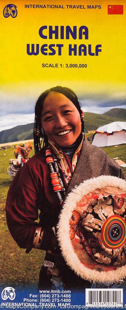 Carte de voyage - Chine Ouest | ITM carte pliée ITM 