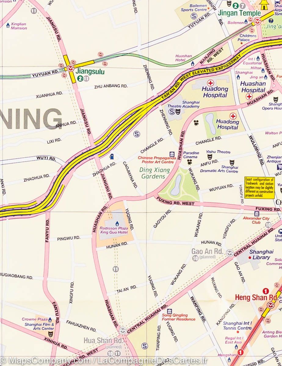 Carte de voyage - Chine Sud-Est & Plan de Shanghai | ITM carte routière ITM