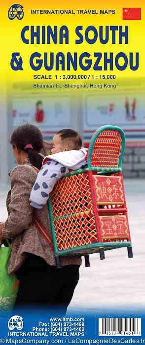 Carte de voyage - Chine Sud & Plan de Guangzhou | ITM carte routière ITM