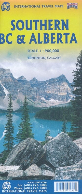 Carte de voyage - Colombie Britannique Sud et Alberta Sud | ITM carte pliée ITM 
