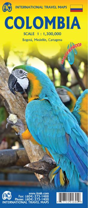 Carte de voyage - Colombie | ITM carte routière ITM