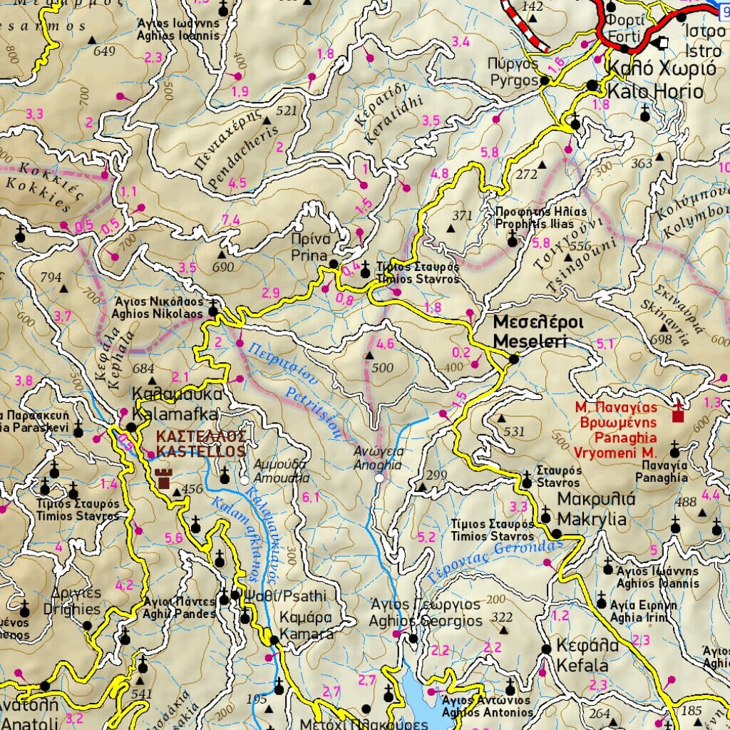 Carte de voyage - Crète Est | Terrain Cartography carte routière Terrain Cartography