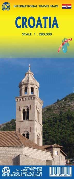 Carte de voyage - Croatie | ITM carte routière ITM
