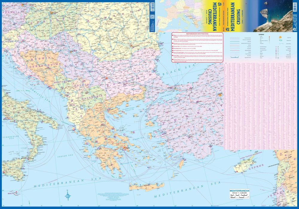 Carte de voyage - Croisières en Méditerranée | ITM carte pliée ITM 