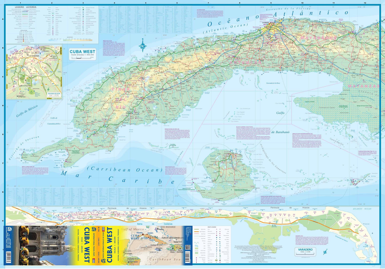 Carte de voyage - Cuba Ouest | ITM carte routière ITM