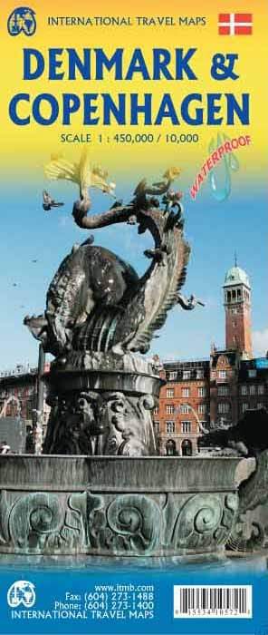Carte du Danemark et Plan de Copenhague | ITM - La Compagnie des Cartes
