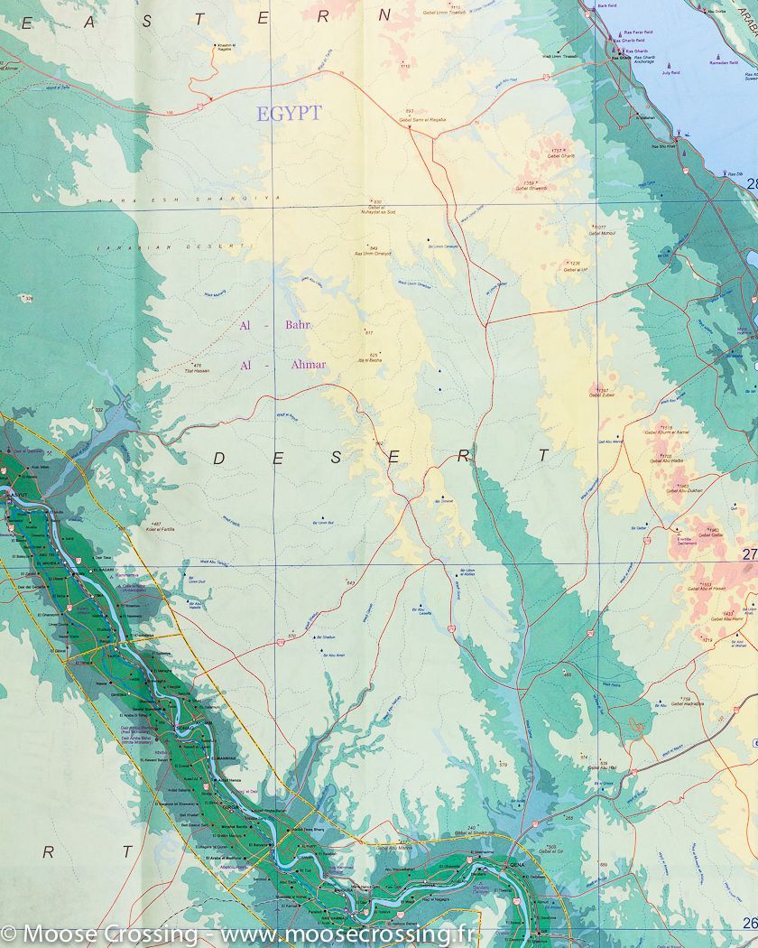 Carte de voyage - Delta du Nil & Plan du Caire | ITM carte routière ITM