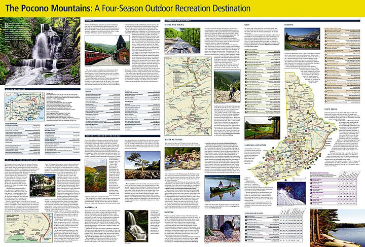 Carte de voyage des montagnes Pocono (Pennsylvanie) | National Geographic carte pliée National Geographic 