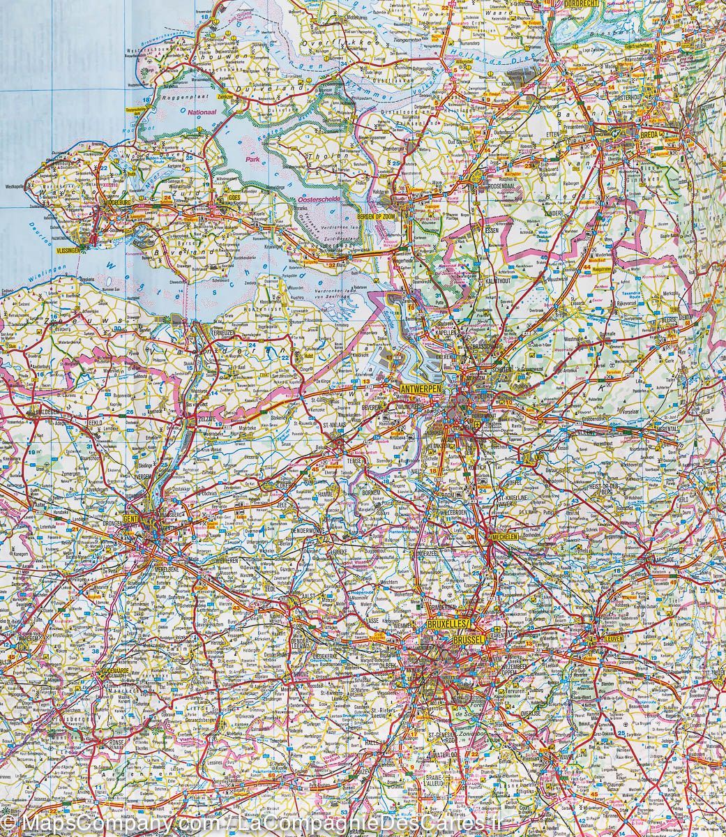 Carte de voyage des Pays-Bas, Belgique & Luxembourg | IGN carte routière IGN