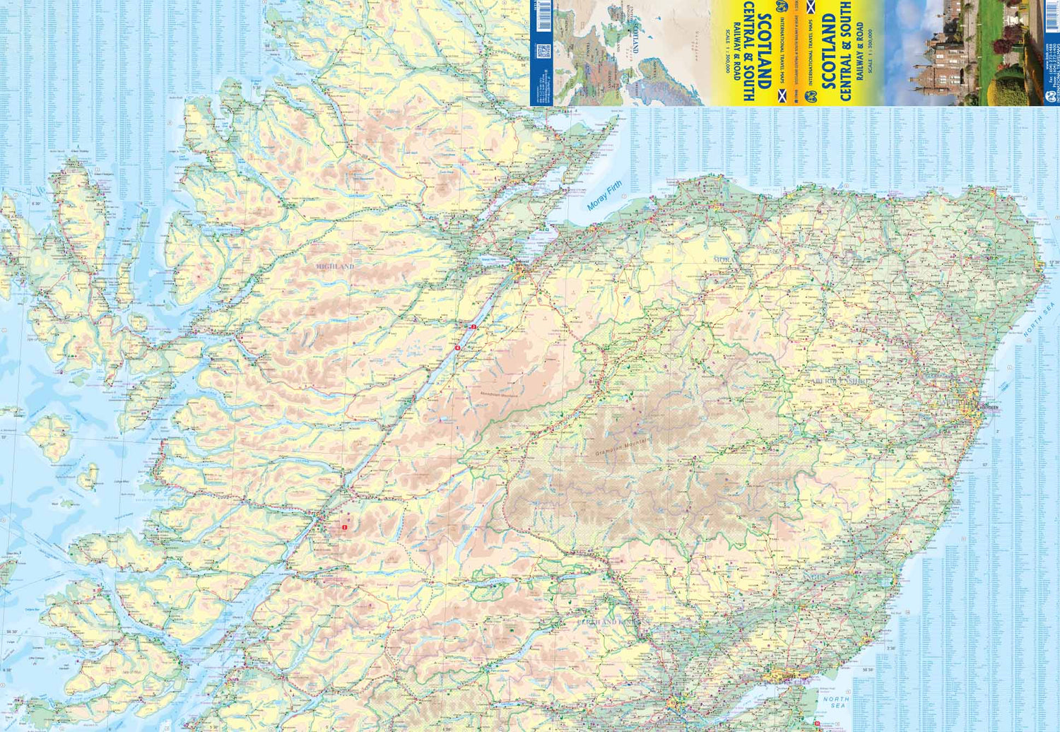 Carte de voyage - Ecosse Centre et Sud | ITM carte routière ITM
