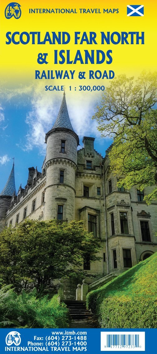 Carte de voyage - Ecosse : Extrême nord & îles | ITM carte routière ITM