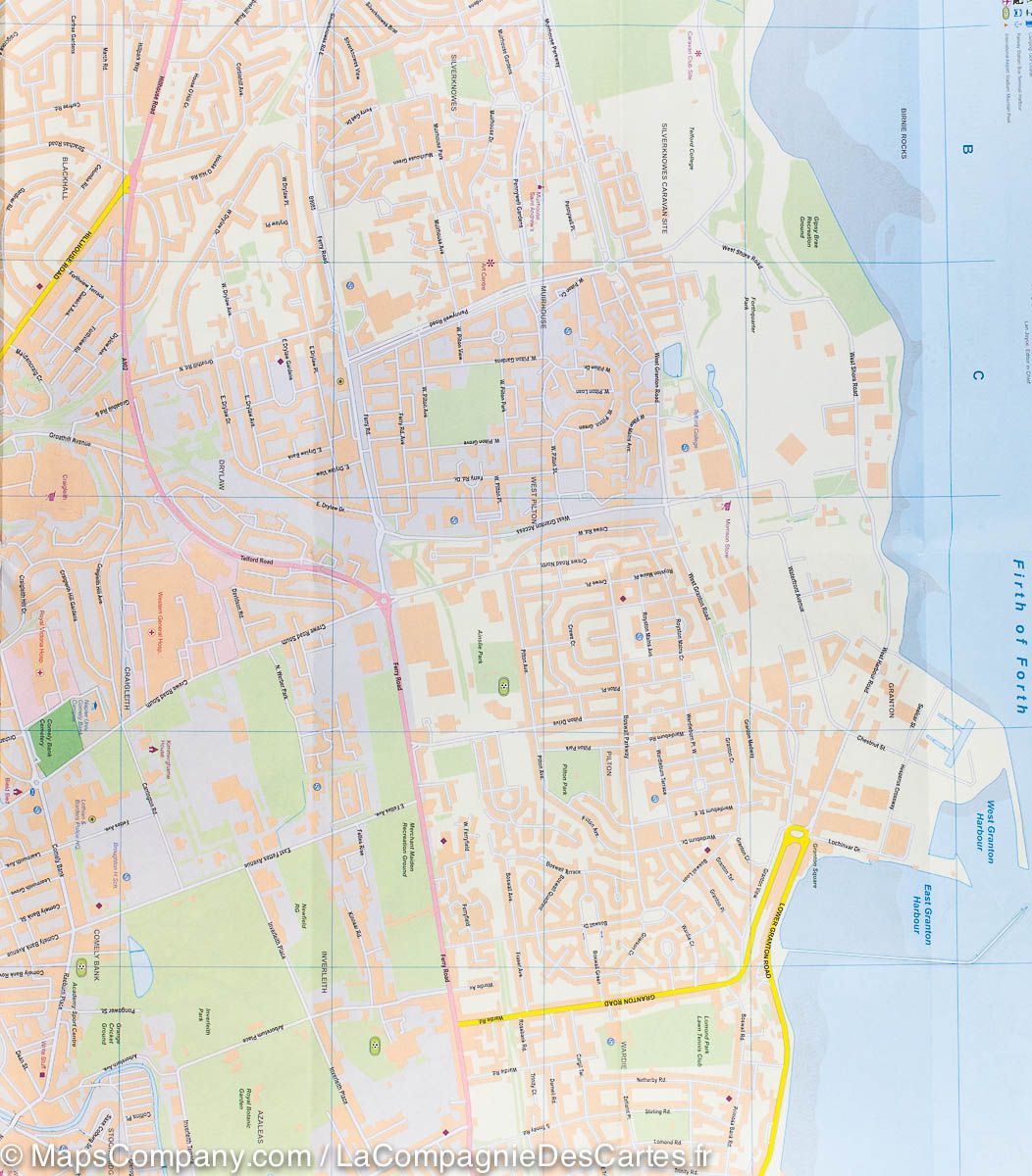 Carte de voyage - Ecosse Sud & Plan détaillé d'Edimbourg | ITM carte routière ITM