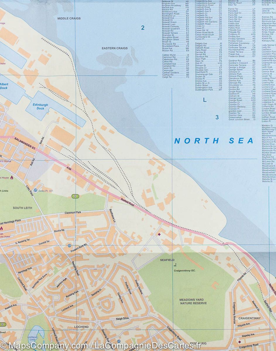 Carte de voyage - Ecosse Sud & Plan détaillé d'Edimbourg | ITM carte routière ITM