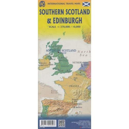 Carte de voyage - Ecosse Sud & Plan détaillé d'Edimbourg | ITM carte routière ITM