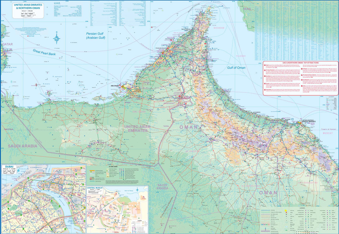 Carte de voyage - Émirats Arabes Unis & Croisières dans le Golfe Persique | ITM carte pliée ITM 