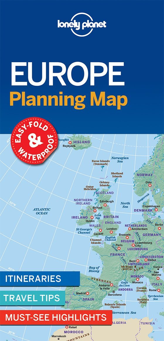 Carte de planification (en anglais) - Europe | Lonely Planet carte routière Lonely Planet EN Default Title