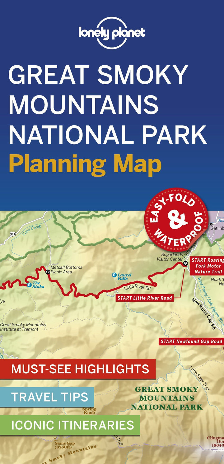 Carte de voyage (en anglais) - Great Smoky Mountains national park | Lonely Planet carte pliée Lonely Planet 