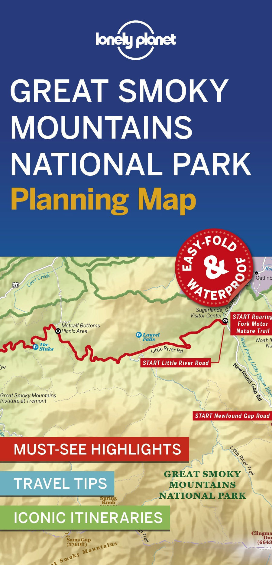 Carte de voyage (en anglais) - Great Smoky Mountains national park | Lonely Planet carte pliée Lonely Planet 