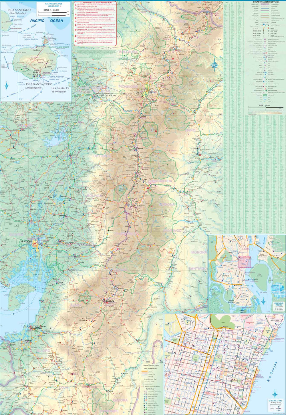 Carte de voyage - Équateur Central & Plan de Quito | ITM carte pliée ITM 
